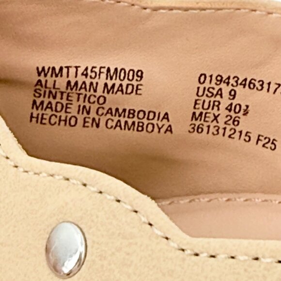 Time and Tru Women's Studded Kitten Heel Tan Mules Shoes Size 9 NWOB - Picture 11 of 12